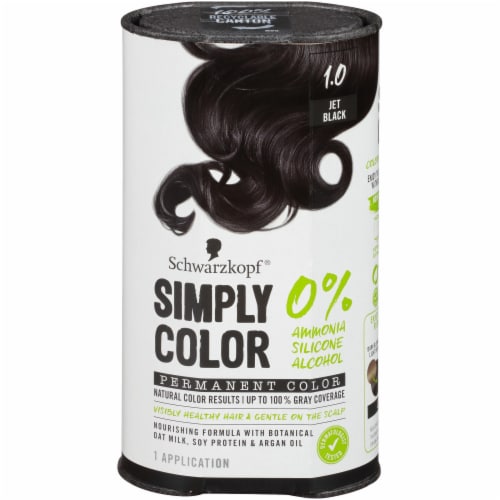 Schwarzkopf® Simply Color Permanent Hair Color - 1.0 Jet Black Perspective: bottom