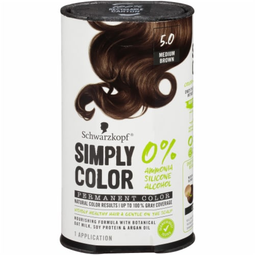 Schwarzkopf® Simply Color Medium Brown 5.0 Hair Color Perspective: bottom
