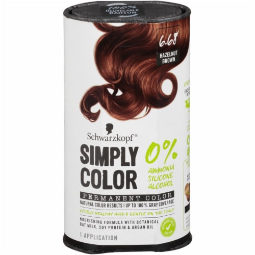 Schwarzkopf® Simply Color 6.68 Hazelnut Brown Hair Color Perspective: bottom