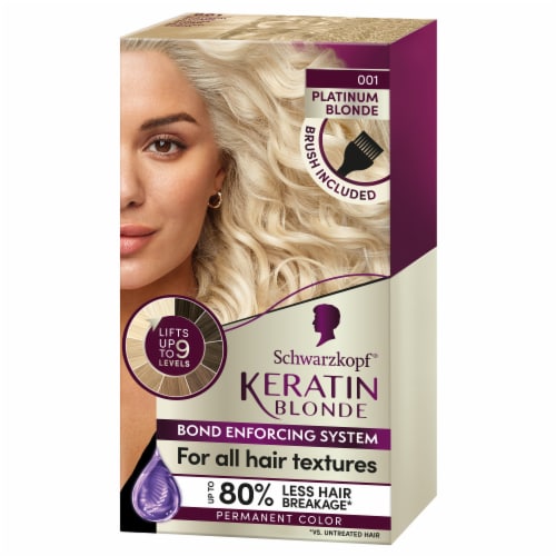 Schwarzkopf® Keratin Blonde 001 Platinum Blonde Kit Perspective: bottom