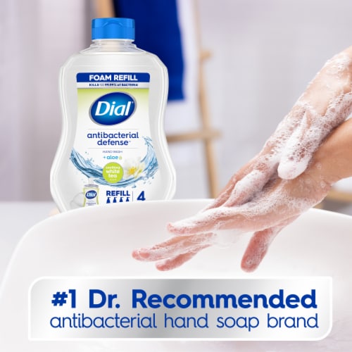 Dial® Antibacterial Defense™ Foaming Hand Wash Refill Soothing White Tea Scent Antibacterial Foaming Perspective: bottom