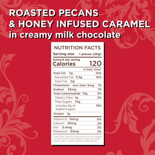 PANGBURN'S OF TEXAS Millionaires Milk Chocolate Covered Pecans and Honey Caramel Jumbo Gift Box Perspective: bottom