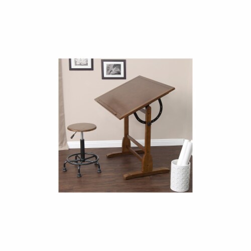 Studio Designs Solid Hard Wood Vintage Drafting Table 36  13304 Perspective: bottom