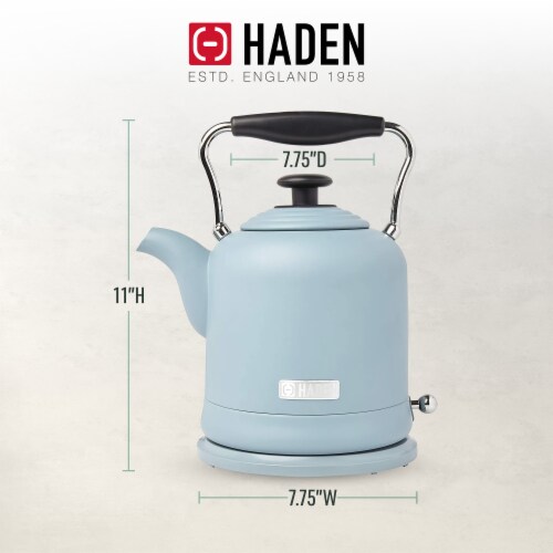 Haden Highclere Stainless Steel Cordless Electric Kettle - Poole Blue Perspective: bottom