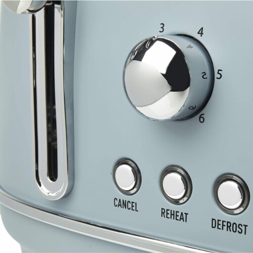 Haden Highclere 4-Slice Wide Slot Toaster - Poole Blue Perspective: bottom