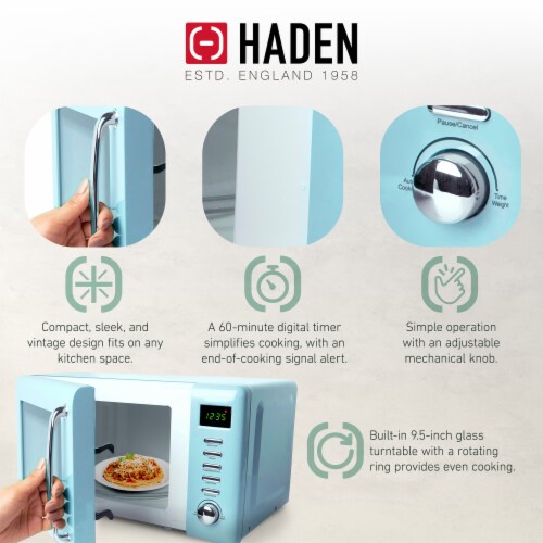 Haden Heritage 700-Watt Microwave - Turquoise Perspective: bottom
