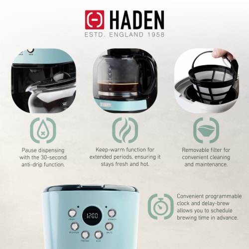 Haden Heritage Programmable Coffee Maker - Turquoise, 12 c - Kroger