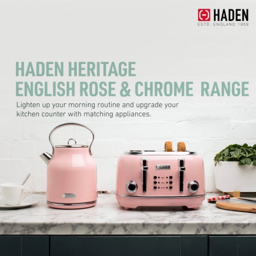 Haden Heritage Stainless Steel Electric Kettle - English Rose Perspective: bottom