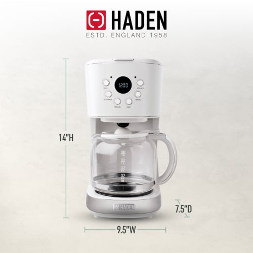 Haden Heritage Programmable Coffee Maker - Ivory White Perspective: bottom