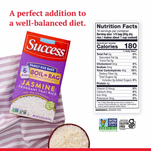 Success Boil-in-Bag Thai Jasmine Rice Perspective: bottom