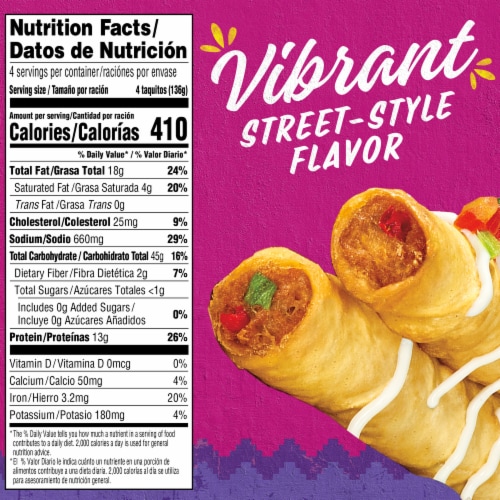 Delimex Beef & Cheese Taquitos Frozen Snacks, Box Perspective: bottom