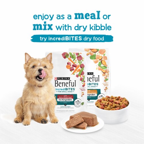 Purina Beneful Incredibites Small Breed Wet Dog Food Chicken & Bacon Flavor in Savory gravy Perspective: bottom