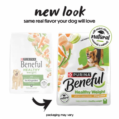 Purina Beneful Healthy Weight Natural Dog Food Dry Formula With Farm-Raised Chicken Perspective: bottom