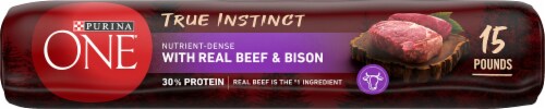Purina One® True Instinct with Real Beef & Bison Adult Dog Food Perspective: bottom