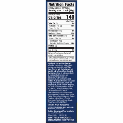 Pillsbury Cherry Filled Crescent Rolls Perspective: bottom