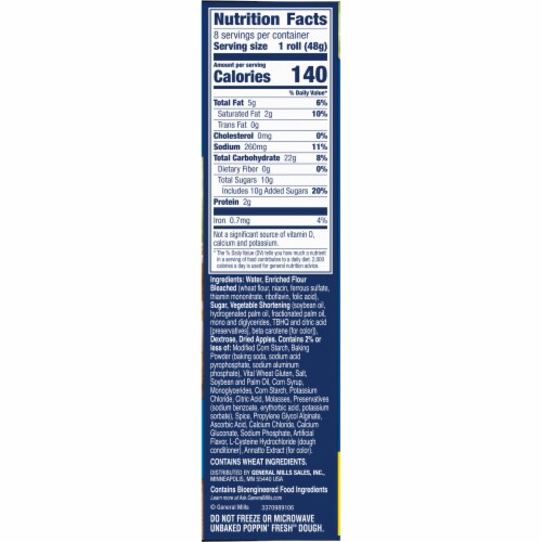 Pillsbury Apple Filled Crescent Rolls Perspective: bottom