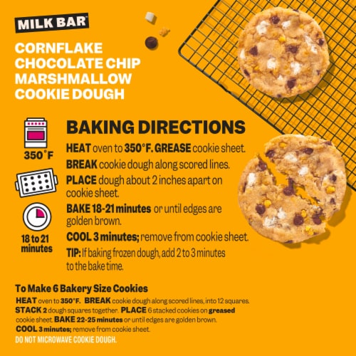 Milk Bar™ Ready to Bake Cornflake Chocolate Chip Marshmallow Cookie Dough Perspective: bottom