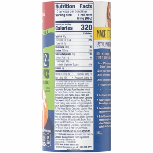 Pillsbury Grands! Cinnabon Cinnamon Rolls 2 Pack Perspective: bottom