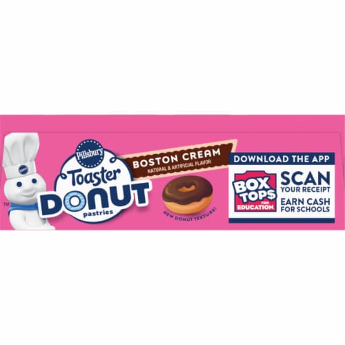 Pillsbury Boston Cream Flavored Toaster Donut Frozen Pastries Perspective: bottom