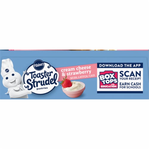 Pillsbury Cream Cheese & Strawberry Toaster Strudel Frozen Pastries Perspective: bottom