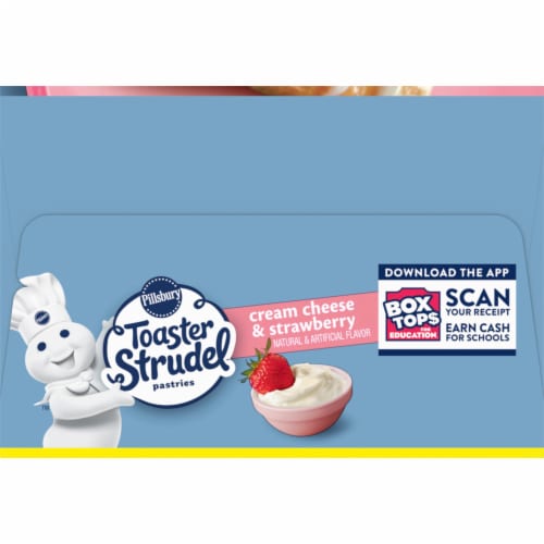 Pillsbury Cream Cheese & Strawberry Toaster Strudel Frozen Pastries Perspective: bottom