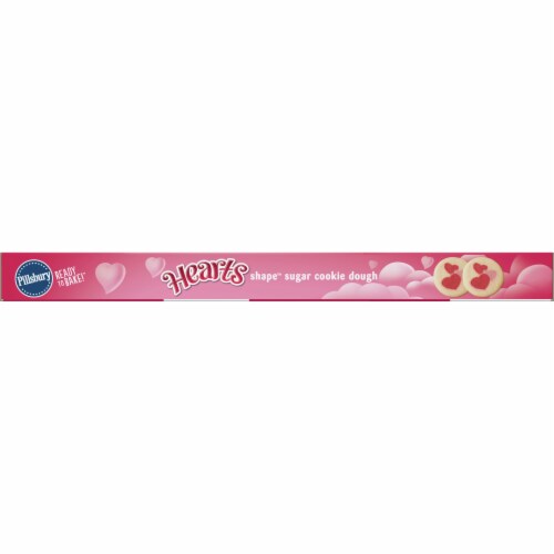Pillsbury Ready to Bake Heart Shape Valentine Cookies Dough Perspective: bottom