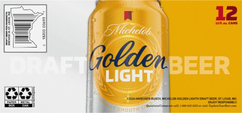 Michelob® Golden Light® Draft Beer Cans Perspective: bottom
