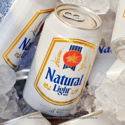 Natural Light Domestic American Lager Beer Perspective: bottom