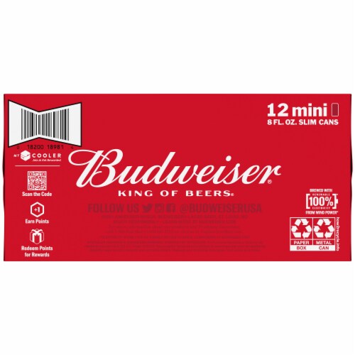 Budweiser Mini Lager Beer Perspective: bottom