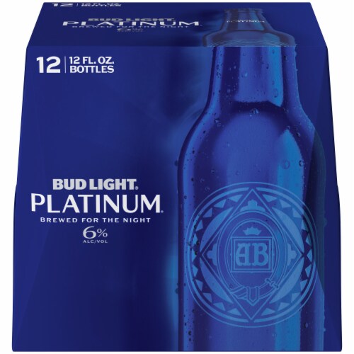 Bud Light Platinum American Lager Beer Perspective: bottom
