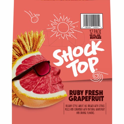 Shock Top Ruby Fresh Grapefruit Belgian-Style Wheat Ale Perspective: bottom