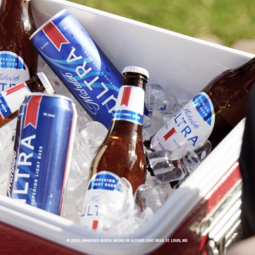 Michelob Ultra American Light Lager Beer Perspective: bottom