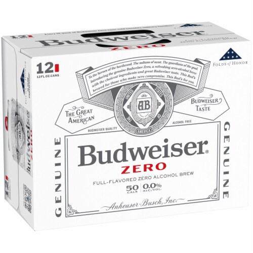 Budweiser Zero Alcohol Free American Lager Beer Perspective: bottom