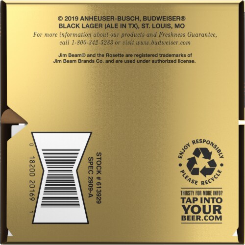 Budweiser Black Lager Perspective: bottom