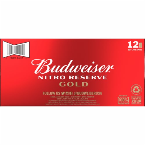 Budweiser® Nitro Reserve Gold Lager Beer Perspective: bottom