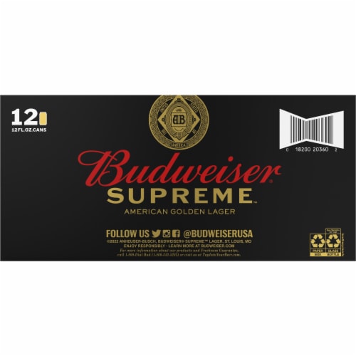 Budweiser® Supreme™ American Golden Lager Perspective: bottom