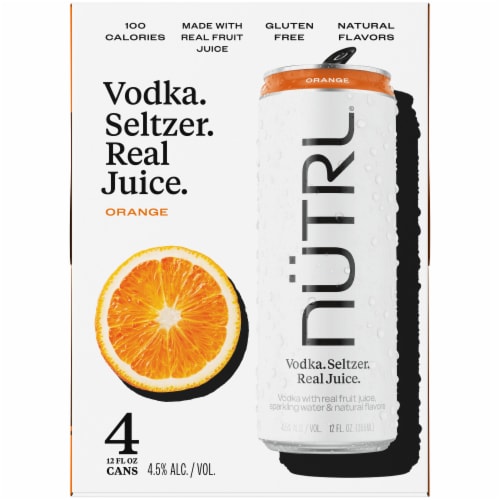 Nutrl Orange Vodka Seltzer Perspective: bottom
