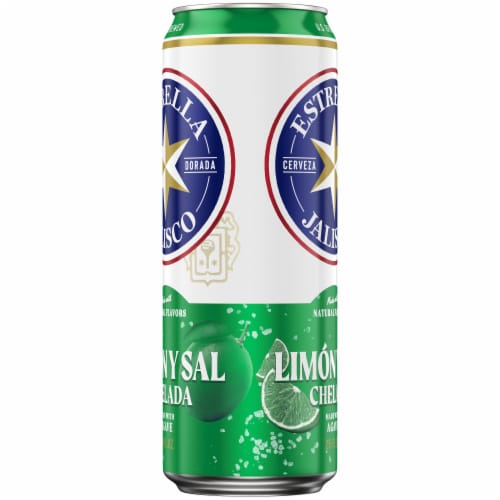 Estrella Jalisco Limon y Sal Import Chelada Beer Perspective: bottom