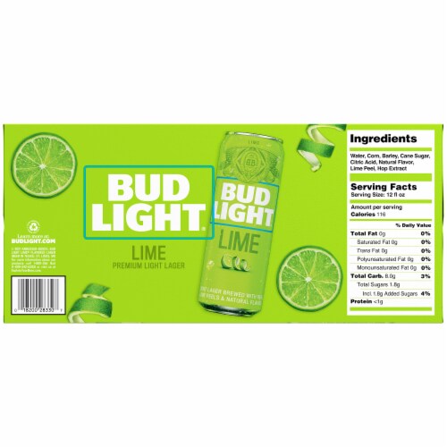 Bud Light Lime Premium Light Lager Beer Perspective: bottom