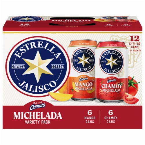 Estrella Jalisco Mango/Chamoy Import Chelada Beer Perspective: bottom