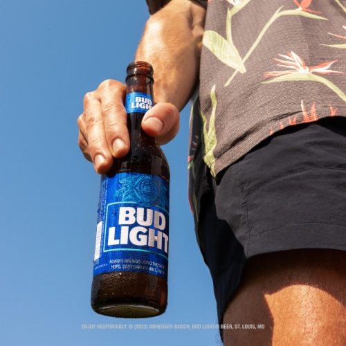Bud Light American Light Lager Beer Perspective: bottom