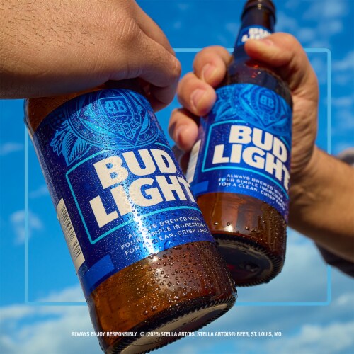 Bud Light American Light Lager Beer Perspective: bottom