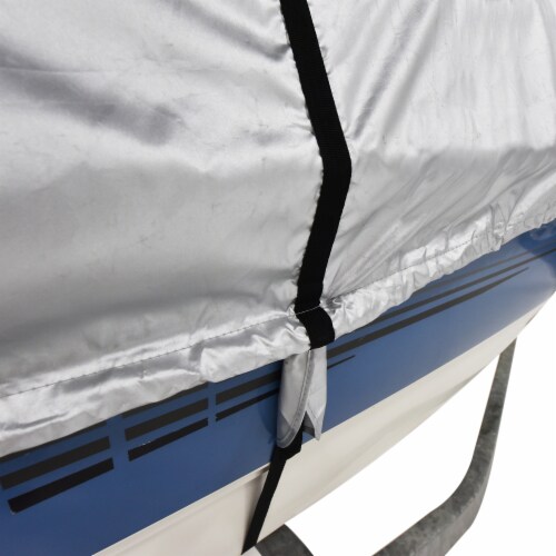 Budge Sportsman Silver 150 Denier V-Hull Fishing Boat Cover Perspective: bottom