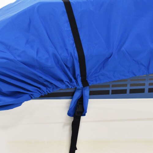 Budge Sportsman 600 Denier Blue V-Hull Fishing Boat Cover Perspective: bottom