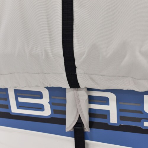 Budge Sportsman 600 Denier Gray Hard Top / T-Top Boat Cover Perspective: bottom