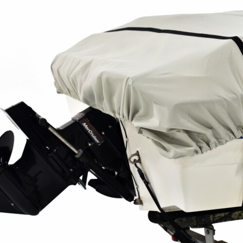 Budge Sportsman 600 Denier Center Console Flat Front Skiff Deck Boat Cover Perspective: bottom