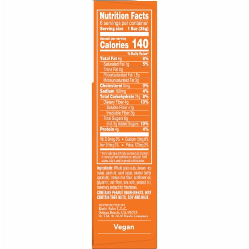 Kashi Peanut Peanut Butter Chewy Granola Bars Perspective: bottom