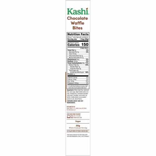 Kashi Chocolate Waffle Bites Cereal Perspective: bottom