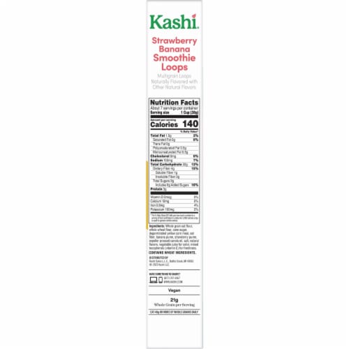Kashi Strawberry Banana Smoothie Loops Cereal Perspective: bottom