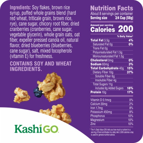 Kashi GO Mixed Berry Crunch Protein Cereal Perspective: bottom